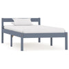 Bed Frame Grey Solid Pine Wood 90x200 E0Y1