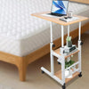 Mobile Over Bed Table Foldable Overbed Height Adjustable Laptop Tray Stand Desks