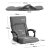 Gaming Floor Chair 14-Position Adjusting Backrest Comfortable Lazy Sofa-Grey