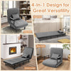 4 in 1 Convertible Sofa Bed Lounge Sleeper Chair w/Adjustable Backrest, Cushion