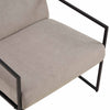 Dusk Rae Taupe Velvet & Black Iron Accent Chair RRP £119