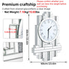 Stunning Bling Wall Clock Crushed Diamond Silver Mirrored Crystal Filled Clock