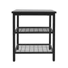 Black Side End Table With Metal Legs Coffee Living Room Night Stand Furniture UK
