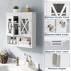 White Bathroom Cabinet Wall Mounted Medicine Cabinet w/ Adjustable Shelf