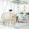 Macrame Hammock Chair Hanging Swing Seat W/ Colorful LED Lights Indoor Outdoor