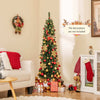 5 FT Pencil Christmas Tree Artificial Xmas Tree w/295 Memory Wire Branch Tips