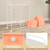 15 Drawers Storage Trolley Mobile Rolling Utility Cart-Peach pink