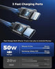 Retractable Fast Car Charger Port Car Charger Adaptor for iPhone Android UK