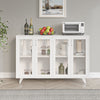 Sideboard Kitchen Buffet Cupboard Console Table with Glass Doors Cabinet 2 Shelf