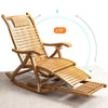 Foldable Bamboo Outdoor Garden Deck Rocking Chair Armchair Recliner Lounger Seat