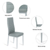 Table & 2/4/6 Chairs Dining Set Glass Dining Table Home Dining Room Furniture