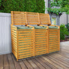 Wheelie Bin Storage Triple Wooden Store Outdoor Garden Cupboard Dustbin Shed