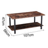 Rectangle Coffee Table Side End Desk Shelf Industrial Living Room Office Unit UK