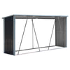 Galvanized Metal Garden Shed Tool Firewood Storage Sheds Log Store Heavy Duty