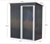 3FT X 5FT Grey Metal Garden Shed Pent Roof Outdoor Tools Store Storage Shed