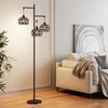 Vintage Floor Lamp Free Standing 3Head LED Bulb Light Reading Bedroom LivingRoom