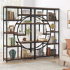 Tribesigns 5-Tier Bookshelf: Industrial Style, 9-Shelf Freestanding Organizer.