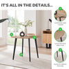 Koko Oak Wood Effect 100cm Round Dining Table Black Legs Scandi Compact