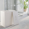Slimline Wooden Multi-purpose Bathroom Storage Box Floor Cabinet Unit 37x33x18cm
