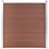 WPC Fence Set 1 Square + 1 Slanted 273x186 cm Brown vidaXL