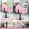 Barber Chair Reclining Salon Chair 360°Swivel Hair Styling Chair-Pink
