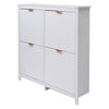 Shoe Storage Cabinet Cupboard 4 Door Hallway Organiser Compact Space Saver