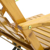 Folding Bamboo Sun Lounge Patio Pool Lounger Garden Deck Chair Sunbed Recliner