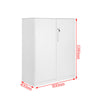 Metal Cupboard Storage Cabinet with 2 Doors for Office Laundry Workshop Garage