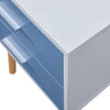 Bedside Table Nightstand Cabinet Wood Legs 2 Drawers Side Table Storage