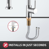 Brushed Nickel Kitchen Sink Tap 360° Swivel Mixer with Pull Down Dual Spray Head