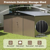 362 cm x 362 cm x 197 cm Garden Tool Shed Organizer-Grey