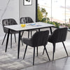 Noble Set of 2 Dining Chairs Velvet Armchairs Upholstered Soft Seat Back Metal
