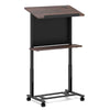Rolling Podium Stand with Tilted Tabletop & Edge Stopper