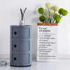 Round ABS Cylinder Cabinet Cupboard Drawer Storage Unit Bathroom Bedroom Stand