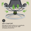 Garden Recliner Chair Swing Sun Lounger Retractable Outdoor Home Furniture Black