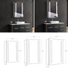 60/70/80cm Bathroom LED Mirror Lights Cabinet with Shaver socket, Demister,Touch