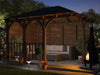 Wooden Corner Gazebo 4m x 3m Garden Shelter Canopy with Roof Shingles Leviathan