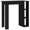 Bar Table with Shelf Black 102x50x103.5 cm Engineered Wood HOT