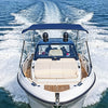 Heavy Duty Boat Bimini Top Canopy 900D Polyester Sunshade Shelter Steel Frame UK