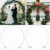 2M/2.2M/2.4M Removable Round Wedding Arch Metal Backdrop Flower Garland Frame