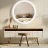 Illuminated Bathroom Mirror with LED Lights Wall Mounted Demister Round 60cm