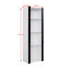 Modern Display Tall Cabinet Bookcase Shelving Units with LED Light 3 Glass Shelf