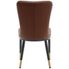 2x Luxury Faux Leather Kitchen Dining Chairs Accent Chairs with Metal Legs Black
