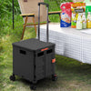 55L Folding Trolley Crate Boot Cart Mobile Shopping Camping Picnic Storage Box