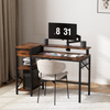 4 Tier Computer Desk Study Room Computer Desk Home Office Work Desk with Drawers