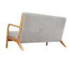 Mid Century Wooden Frame 2 Seater Sofa Small Love Seat Chair Settee Armchair