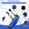 Men's Complete Golf Clubs and Bag Set with 460CC #1 Driver Blue