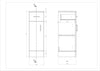 Bathroom Cabinet Cupboard Wooden Floor Freestanding Drawer Storage Unit White