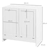 Tilt-out Laundry Storage Cabinet for Bathroom with 2 Hampers