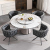 Set of 2 Velvet Dining Chair Single Light Luxury Living Room Bedroom Swivel Gray